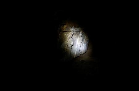 Artifacts and archaeological pieces are seen in a tunnel network running under the Mosque of Prophet Jonah, Nabi Yunus in Arabic, in eastern Mosul, Iraq March 9, 2017.