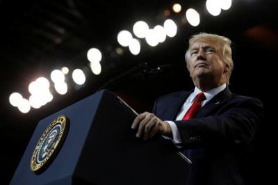 U.S. President Donald Trump holds a rally at the Kentucky Exposition Center in Louisville, Kentucky, U.S. March 20, 2017.