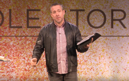 J.D. Greear, pastor at The Summit Church in Durham, North Carolina, preaches in December 2016.