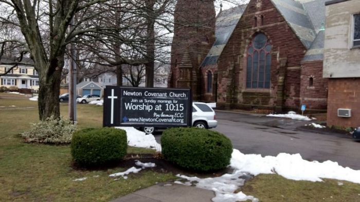 Newton Covenant Church, a congregation located in Newton, Massachusetts.