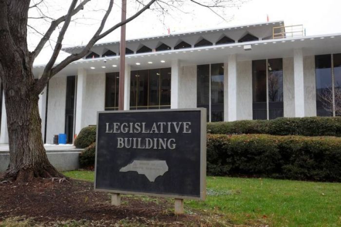 North Carolina's Legislative Building seen in Raleigh, North Carolina, U.S. on December 19, 2016.