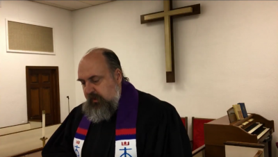 The Reverend Richard Mize, preaches on Sunday, March 26, 2017, at Trinity Presbyterian Church of Oklahoma City, Oklahoma.