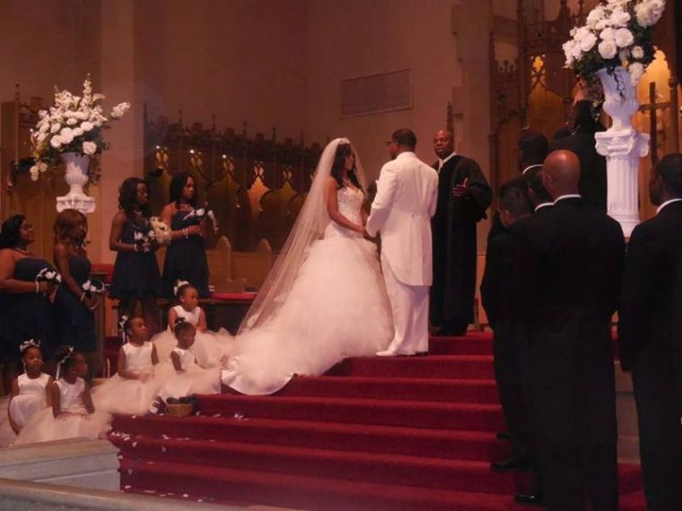 Shirnae McFarlane posted this photo of her wedding on Facebook in September 2014. Pastor Chris Hill officiated the ceremony.