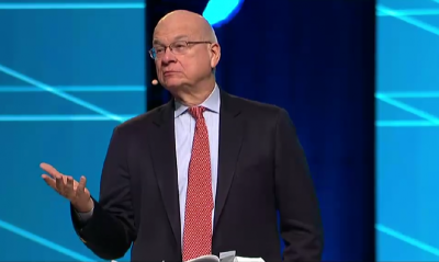 Tim Keller, senior pastor of Redeemer Presbyterian Church in Manhattan, New York, gives remarks at The Gospel Coalition Conference in Indianapolis, Indiana, on Wednesday, April 5, 2017.