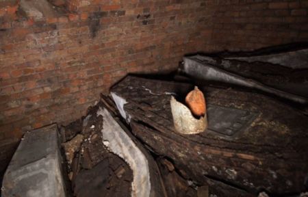 Archbishops were buried with painted, gilded, funerary mitres placed on their coffins, as The Garden Museum reported in a find on April 16, 2017, near Lambeth Palace.