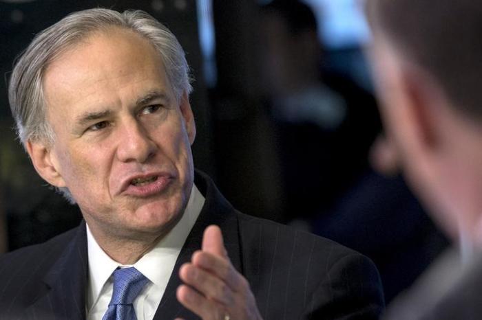 Texas governor Greg Abbott speaks to the New York stock exchange.