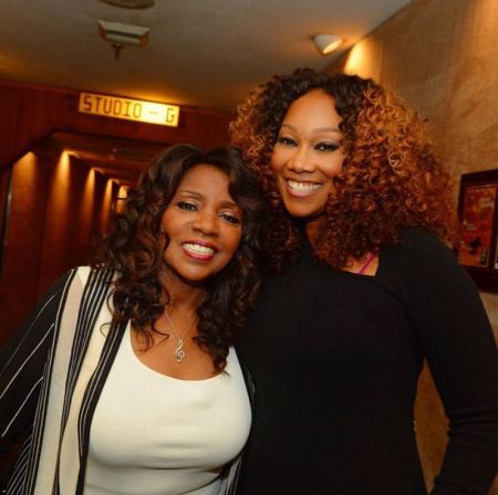 Gloria Gaynor and Yolanda Adams pose outside of the studio, April 17 2017.