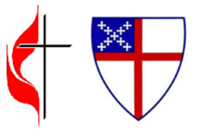 The logos of the United Methodist Church (L) and The Episcopal Church (R).