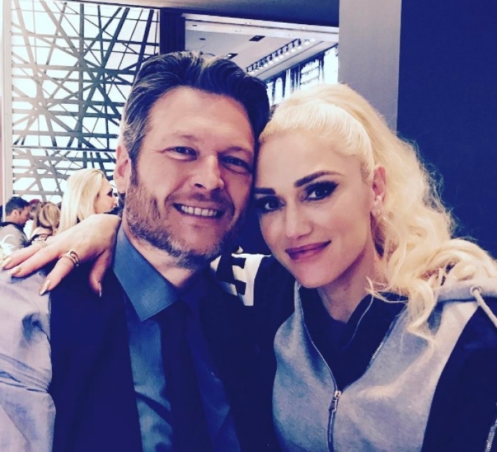 Blake Shelton and Gwen Stefani at the 2017 Billboard Music Awards.