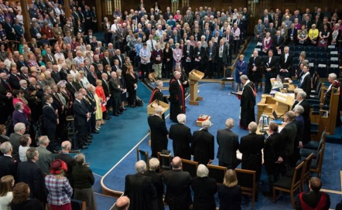 The Church of Scotland General Assembly held on May 21-27, 2016 at the General Assembly Hall on the Mound in Edinburgh.