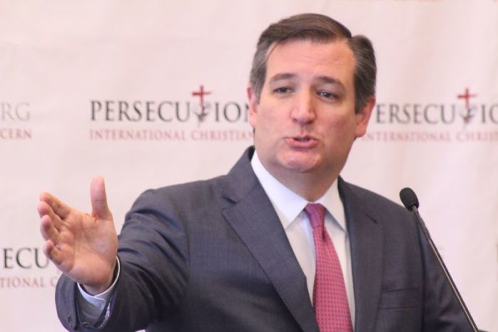 Sen. Ted Cruz, R-Texas, speaks at the annual International Christian Concern Capitol Hill policy day in Washington, D.C., May 24, 2017.