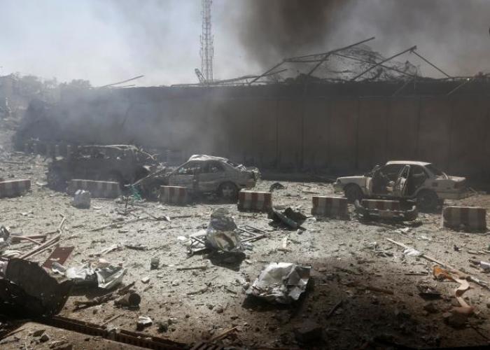 Damaged cars are seen after a blast at the site of the incident in Kabul, Afghanistan May 31, 2017.