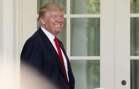 U.S. President Donald Trump arrives to announce his decision that the United States will withdraw from the landmark Paris Climate Deal, Washington ,D.C., June 01, 2017