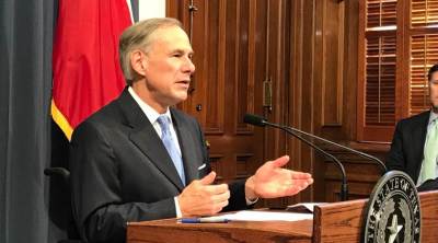 Texas Governor Greg Abbott speaks at a news conference in Austin, Texas, U.S., June 6, 2017.