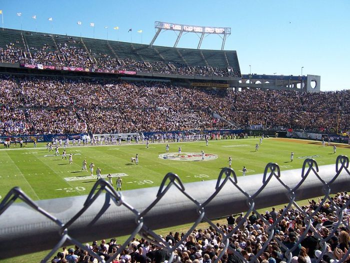 Citrus Bowl Stadium in Orlando where the teams of Cambridge Christian School and University Christian School of Jacksonville were denied the use of the public address system in saying a pre-game prayer during last year's Division 2A state football championship in Florida.