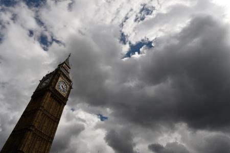 Stormy clouds surround Big Ben in Westminster, central London, Britain, June 9, 2017.