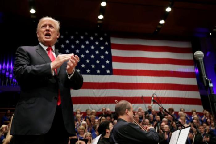 U.S. President Donald Trump arrives at the Celebrate Freedom Rally in Washington, U.S. July 1, 2017.