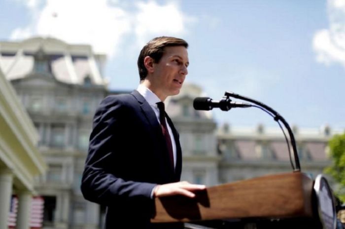 Senior Adviser to the President Jared Kushner speaks outside the West Wing of the White House in Washington, D.C. on July 24, 2017.