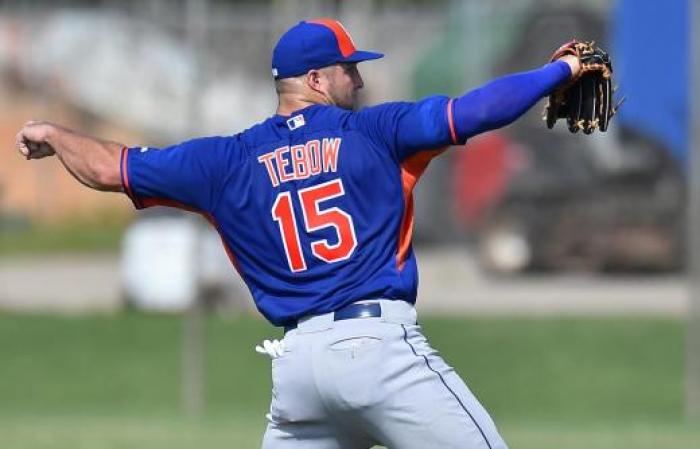 Former NFL star-turned-Minor League Baseball player Tim Tebow.