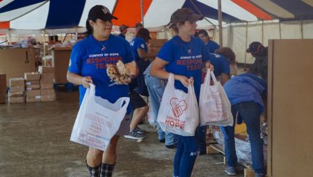 Convoy of Hope disaster relief efforts in Texas on August 28, 2017.