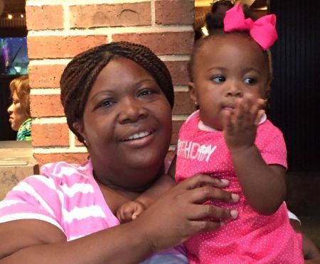 The late Colette Sulcer, 41, and her young daughter who was found clinging to her lifeless body in Harvey floodwaters in Beaumont, Texas, on August, 29, 2017.