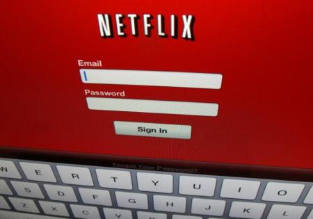 The Netflix sign on is shown on an iPad in Encinitas, California, April 19,2013.