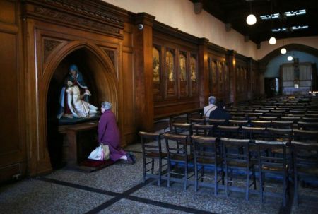 The interior of St, Mary's Cathedral in Edinburgh, Scotland, in this undated photo.