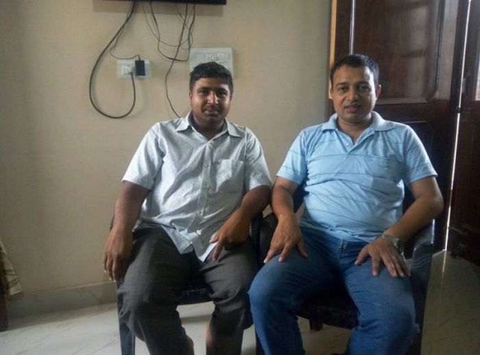 Pastor Sanjay (L) and British Asian Christian Association officer Naresh Paul (R)