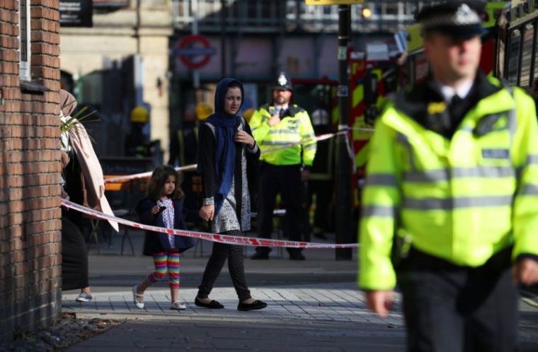 A home-made bomb on a packed rush-hour commuter train in London engulfed a carriage in flames and injured 22 people on September 15, 2017.