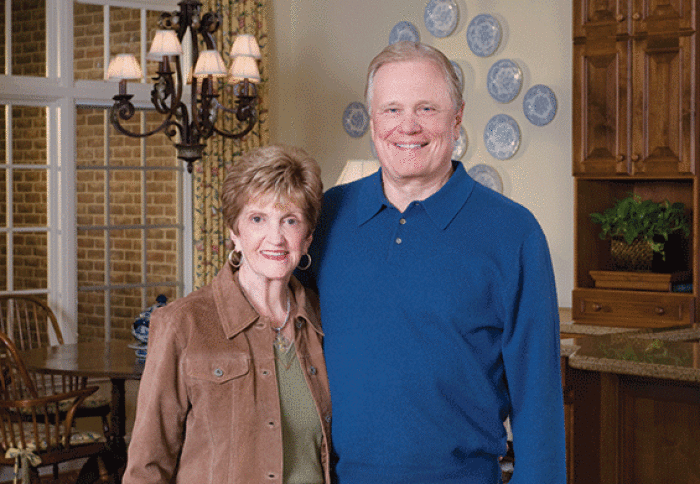 Dr. Ed Young, pastor of Second Baptist Church (R) and his wife Jo Beth.