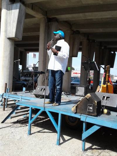 Delvin Atchison, director of the Great Commission Team for Texas Baptists, preaches at the 25th anniversary worship service of the Waco, Texas-based Church Under the Bridge on Sunday, September 17, 2017.