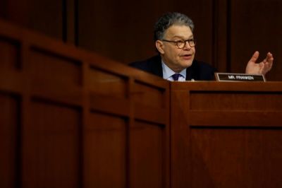 U.S. Senator Al Franken (D-MN) questions Supreme Court nominee judge Neil Gorsuch during the third day of his Senate Judiciary Committee confirmation hearing on Capitol Hill in Washington, U.S., March 22, 2017.