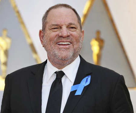 Harvey Weinstein poses on the Red Carpet after arriving at the 89th Academy Awards in Hollywood, California, U.S.