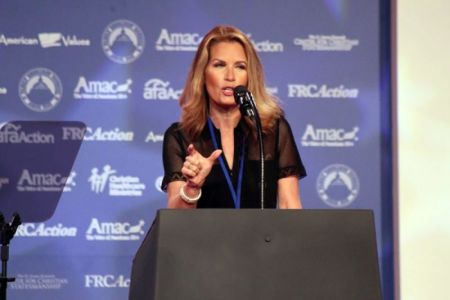 Former congresswoman Michele Bachmann speaks at the Family Research Council's Values Voters Summit in Washington, D.C. on October 13, 2017.