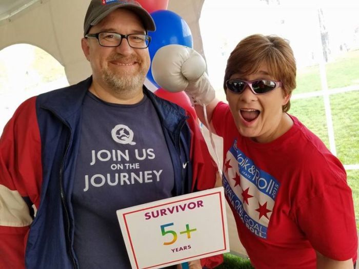 The late Quest Church Pastor Ed Taylor (L) and his wife, Kim, a cancer survivor.