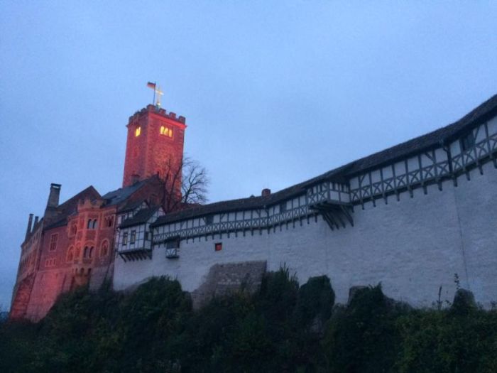 Wartburg Castle which overlooks Eisenach, Germany.