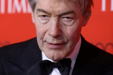 TV host Charlie Rose arrives for the Time 100 Gala in the Manhattan borough of New York, New York, on April 25, 2017.