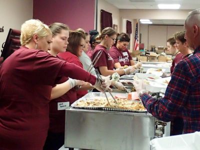 Volunteers from StoneBridge Church in Ohio serve a free Thanksgiving meal every year.