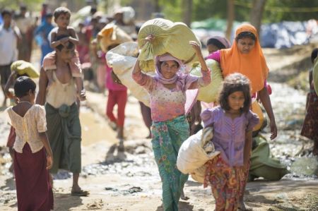 Samaritan's Purse relief work helping Rohingya refugees in Bangladesh in 2017.