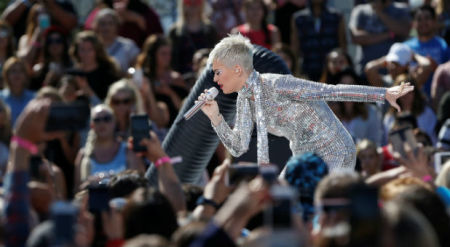 Singer Katy Perry performs during her 4-day tour 'Katy Perry - Witness World Wide' at Ramon C. Cortines School of Visual and Performing Arts in Los Angeles, California U.S., June 12, 2017.