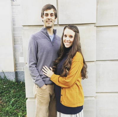 Derick Dillard and Jill Dillard are pictured in a Thanksgiving photograph shared on Instagram on November 23, 2017.