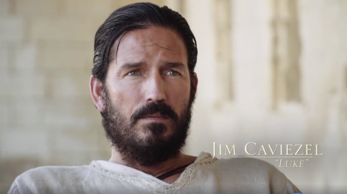 Jim Caviezel on the set of 'Paul, Apostle of Christ' on December 15, 2017.