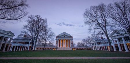 The campus of the University of Virginia, based in Charlottesville, Virginia.