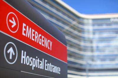 An emergency sign points to the entrance to Scripps Memorial Hospital in La Jolla, California, U.S. March 23, 2017.