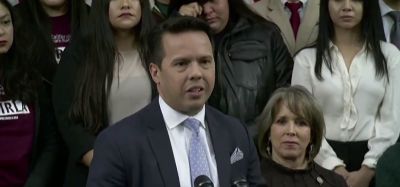 The Reverend Samuel Rodriguez, president of the National Hispanic Christian Leadership Conference, giving remarks at a press conference on the future of Dreamers.