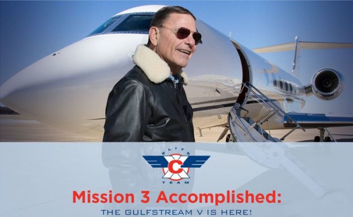 Televangelist Kenneth Copeland and his new Gulfstream V jet.