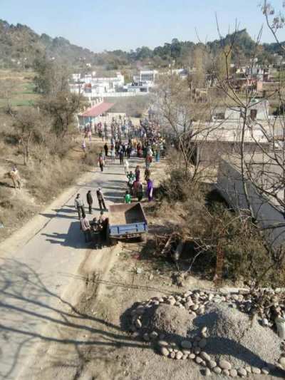 A Hindu mob burned a church and Christian-owned businesses at Jammu and Kashmir, India, January 2018.