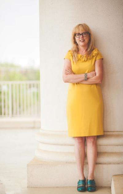 Karen Swallow Prior poses for portraits at DeMoss Hall at Liberty University in Lynchburg, Virginia, on April 18, 2013.