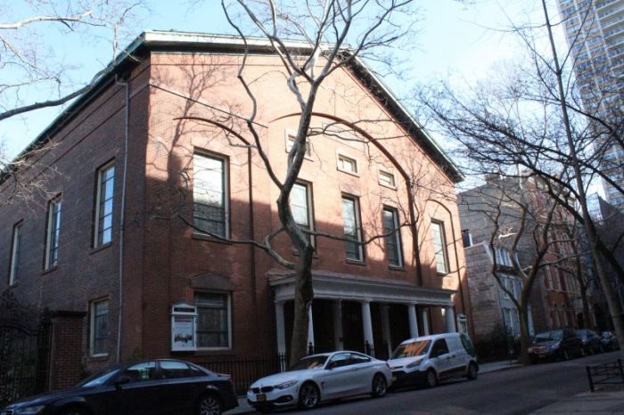 The historic Plymouth Church in Brooklyn Heights, New York.