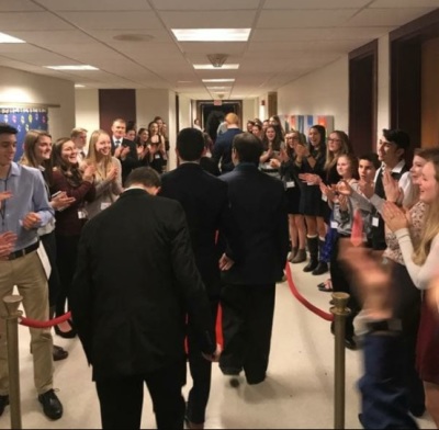 A 2018 Night to Shine prom hosted by Hope Church of East Hampton, Connecticut and held at a local middle school.